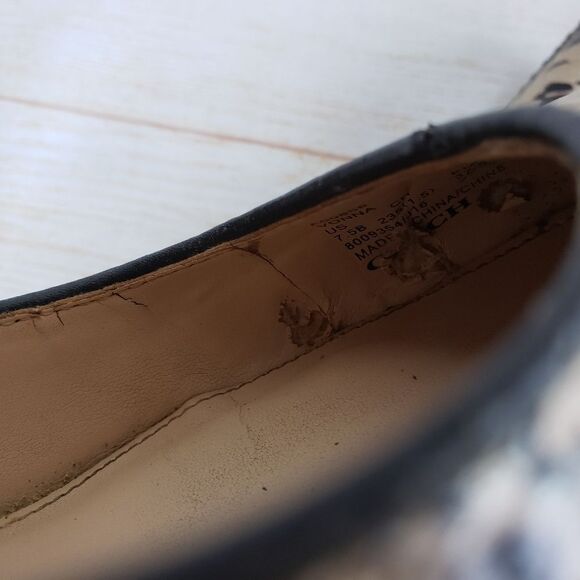 Coach Leather Animal Print Pointy Toe Studded Stiletto Heels Pump Size 7.5 - Picture 10 of 16